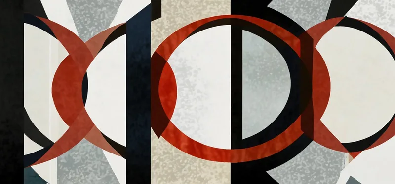 Framework Of Abstract Shapes Intertwining Lines And Circles