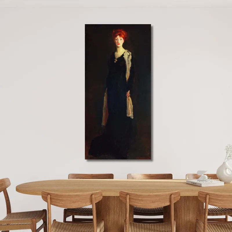 Dama De Negro Con Bufanda Española O De Negro Con Bufanda Robert Henri