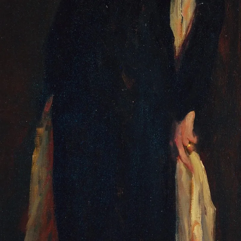 Dama De Negro Con Bufanda Española O De Negro Con Bufanda Robert Henri