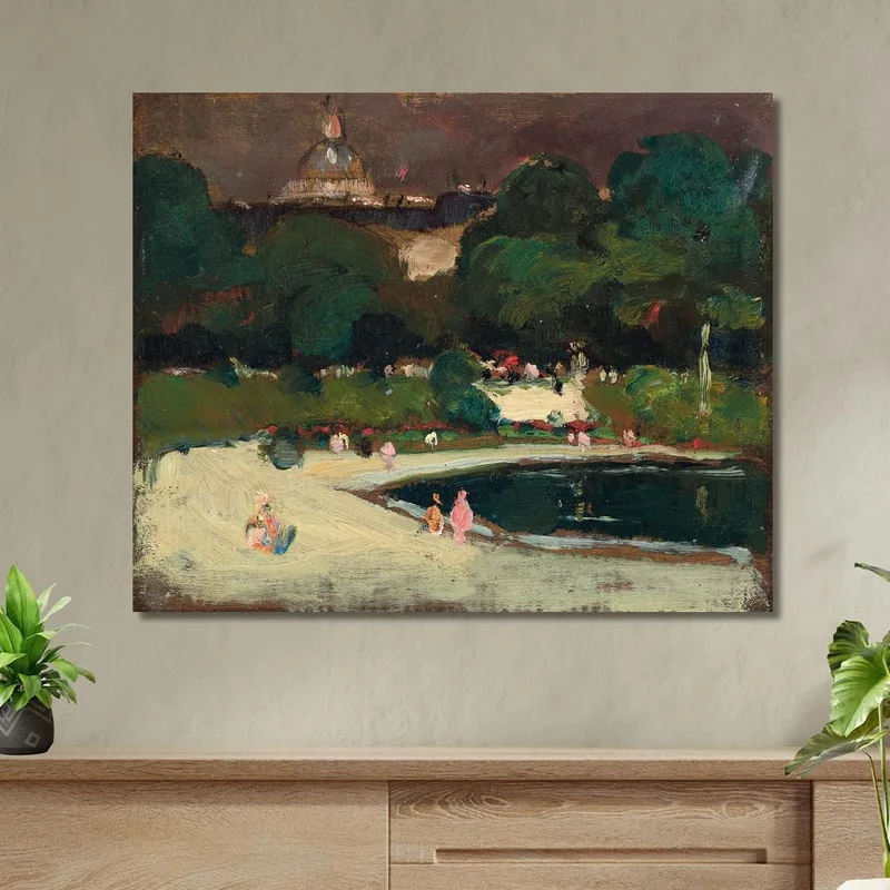Luxembourg Gardens Stormy Sky Robert Henri