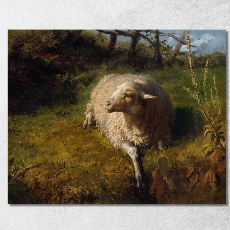 Una Pecora A Riposo Rosa Bonheur quadro stampa su tela