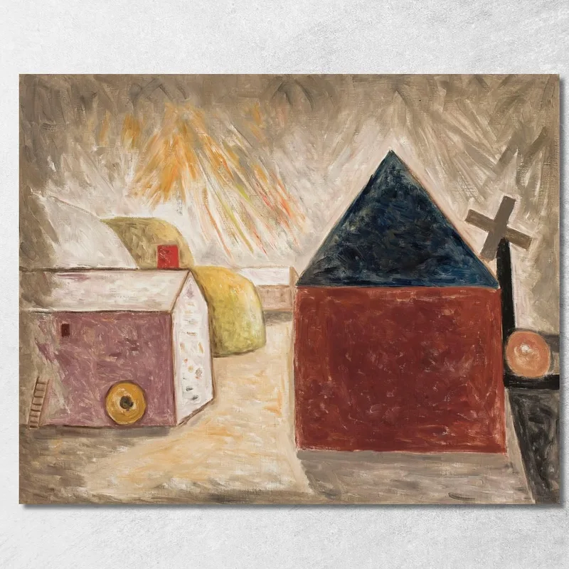 Cortile Al Sole Tadeusz Makowski quadro stampa su tela