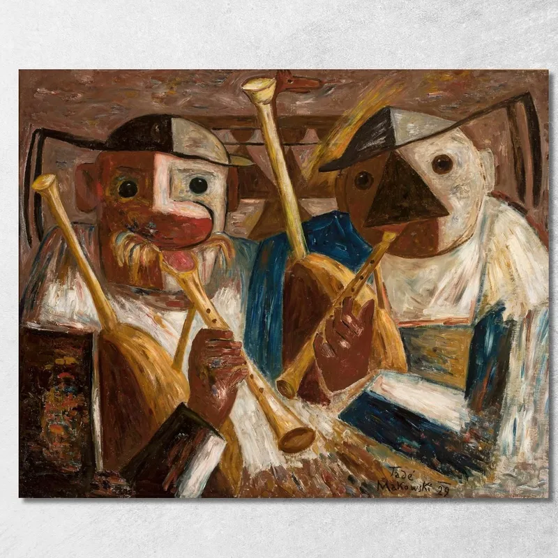 Suonatore Di Cornamusa Tadeusz Makowski quadro stampa su tela