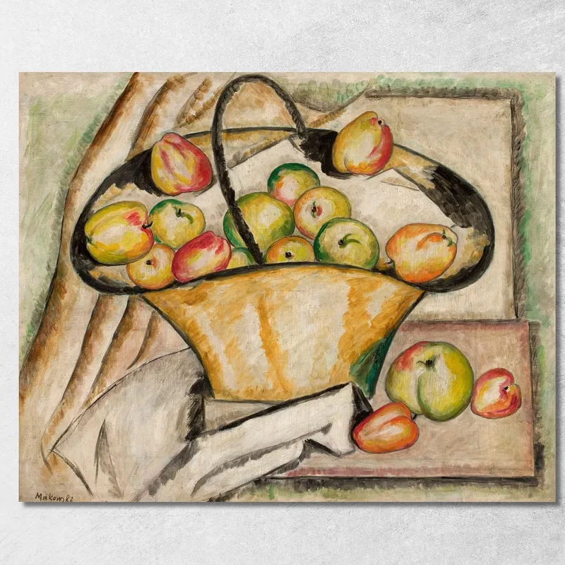 Cesto Con Mele Tadeusz Makowski quadro stampa su tela