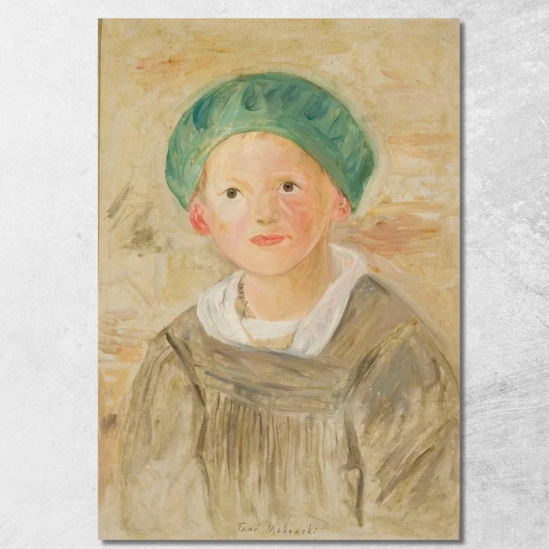 Ragazzo Con Berretto Verde Tadeusz Makowski quadro stampa su tela