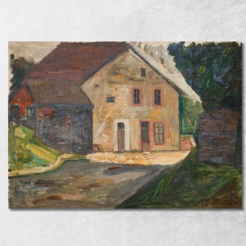 Casa Di Mattoni Con Annesso Tadeusz Makowski quadro stampa su tela