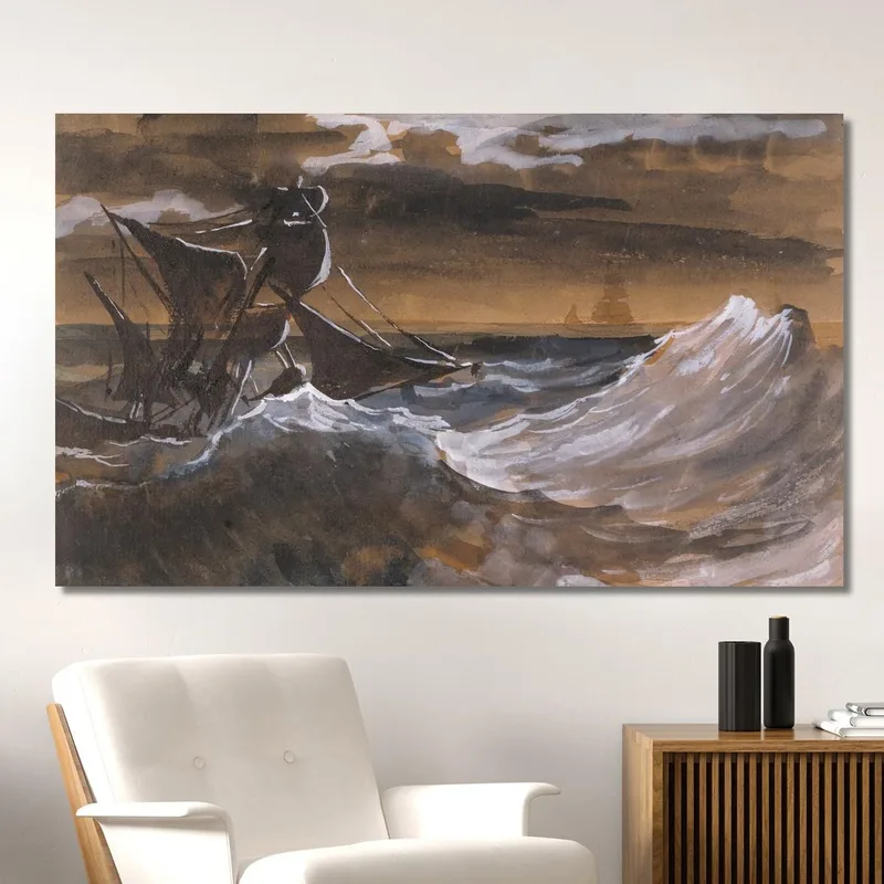 Segelboot Auf Tobender See Théodore Géricault
