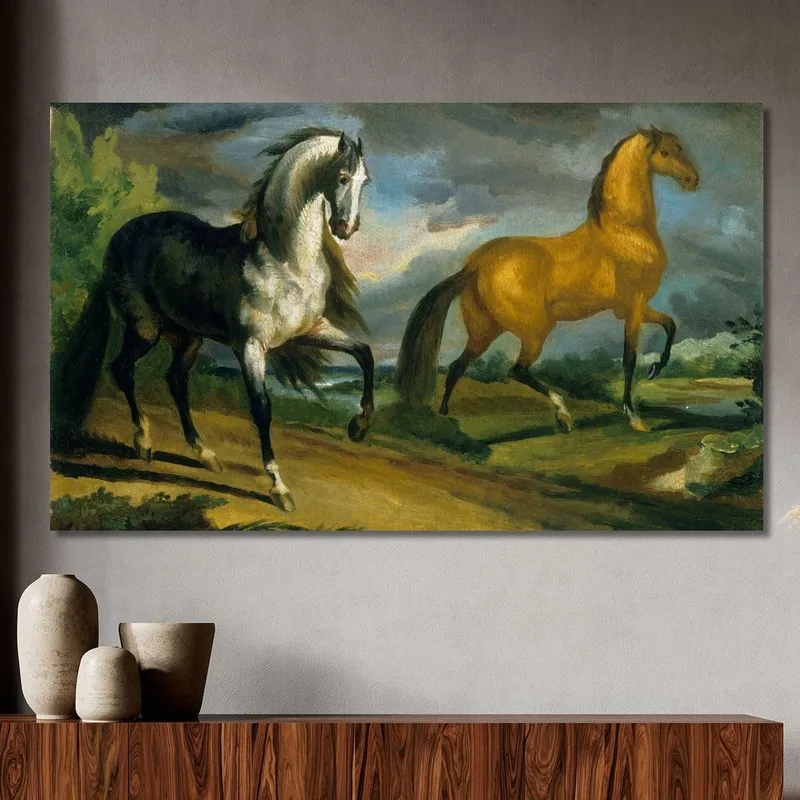 Two Horses Théodore Géricault