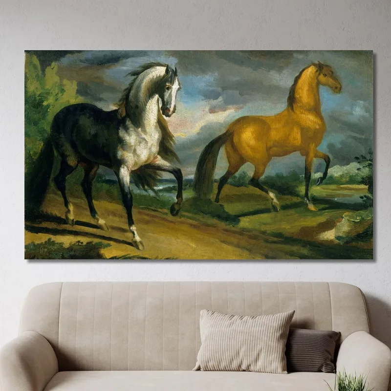 Two Horses Théodore Géricault