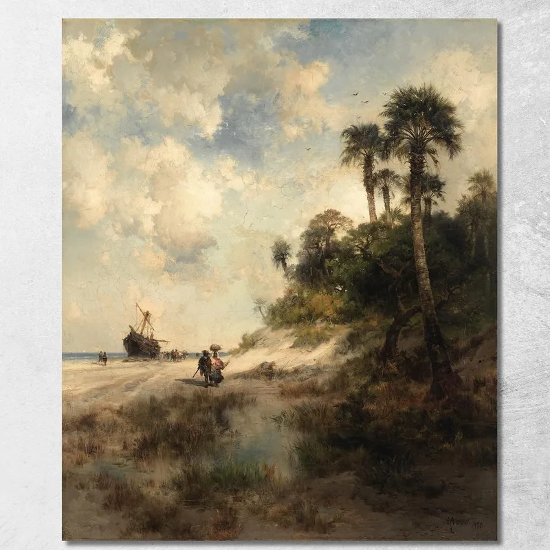 Isola Di Fort George Florida Thomas Moran quadro stampa su tela