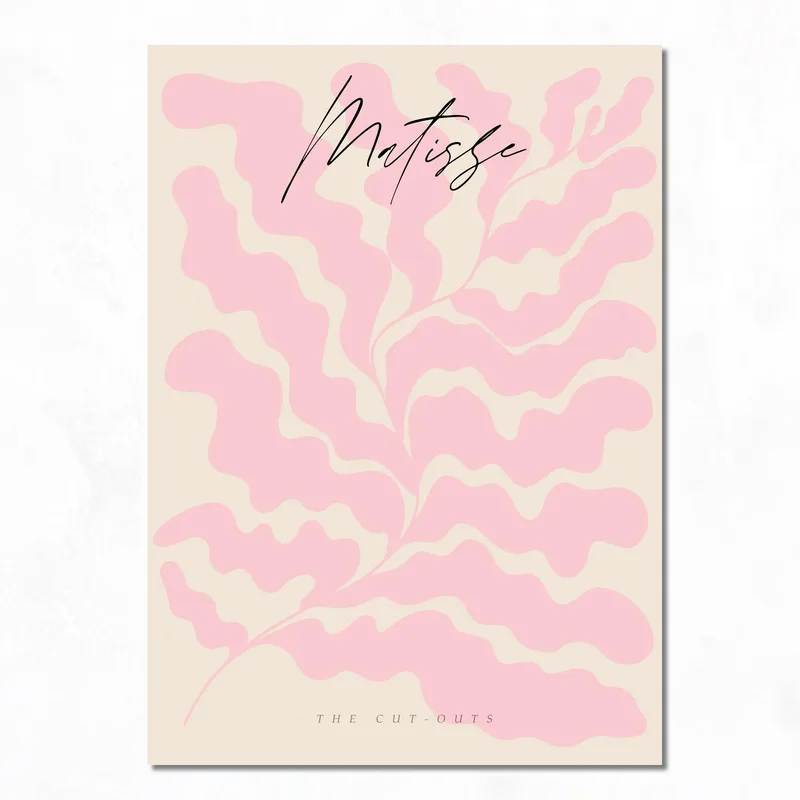 Fine art print pink leaf silhouette