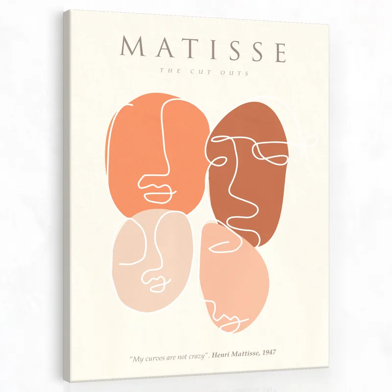 Matisse Abstract Faces canvas art print