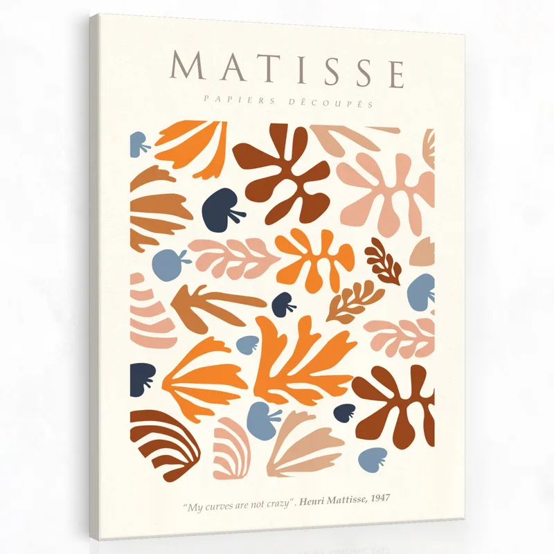 Canvas print matisse paper cutouts