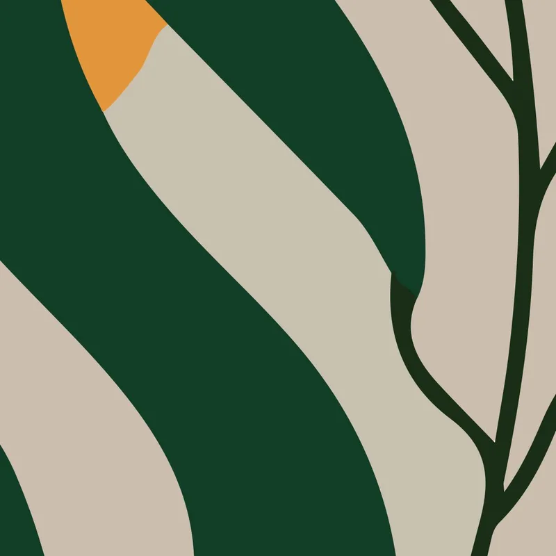 Green Leaf Abstract canvas print