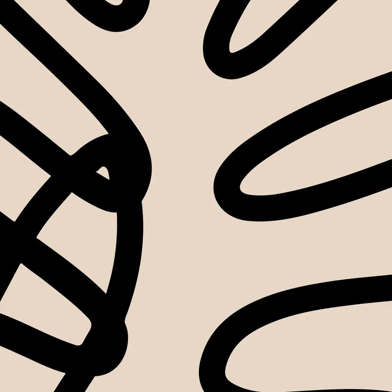 Minimalist Line Drawing of Leaves canvas wall art
