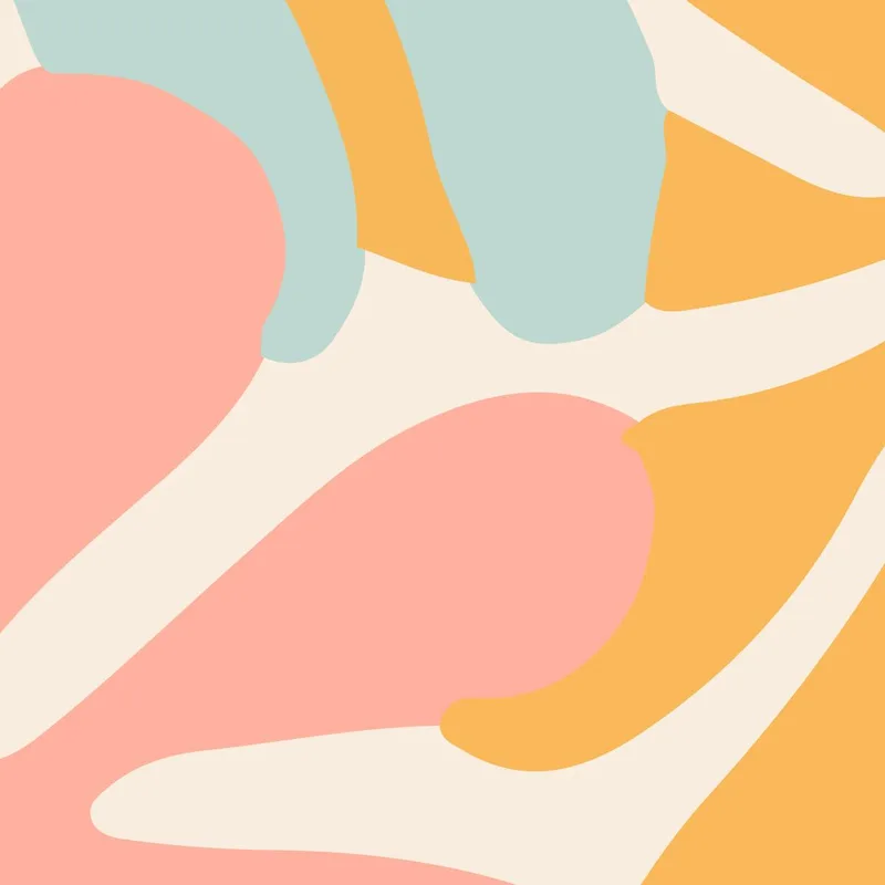 Canvas wall art abstract floral shapes