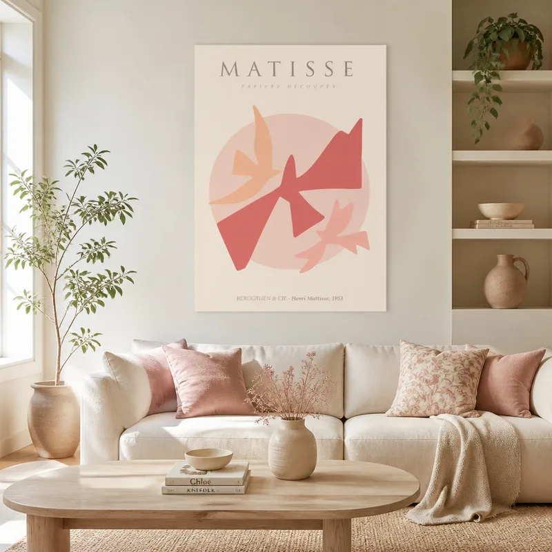 Modern canvas matisse papercuts
