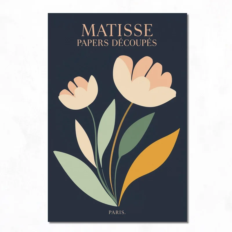 Floral Paper Cut Design modern canvas