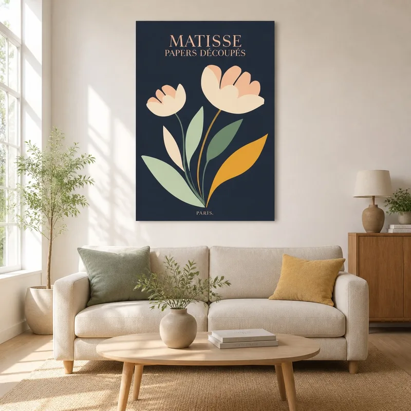 Floral Paper Cut Design modern canvas