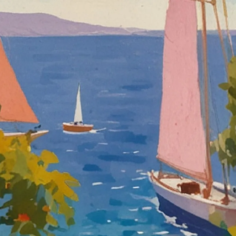 Sailing View from Open Windows canvas print