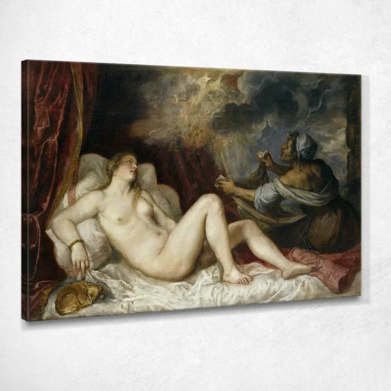 Danae Erhält Den Prado „Goldregen“ Titian Tiziano Vecellio drucken auf leinwand