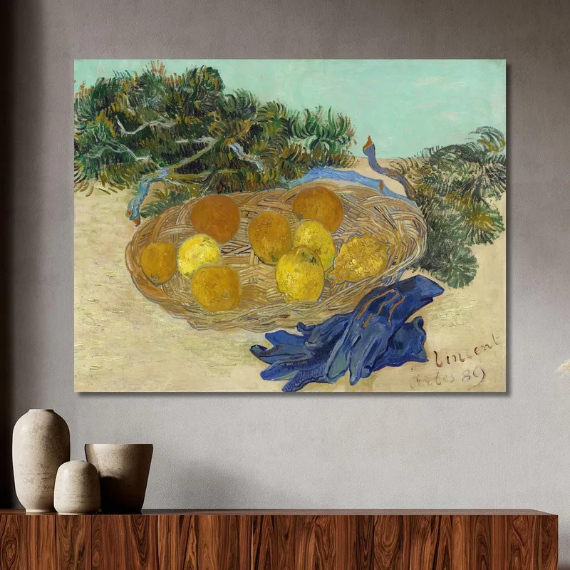 Natura Morta Di Arance E Limoni Con Guanti Blu Vincent van Gogh