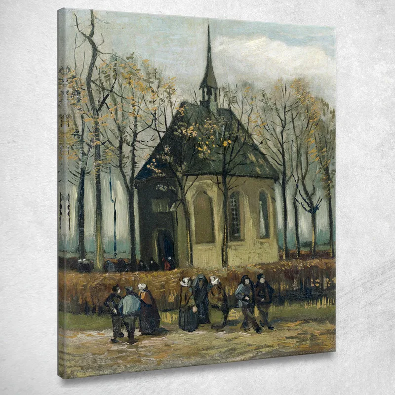 Congrégation Quittant L’Église Réformée De Nuenen Vincent van Gogh tableau impression sur toile