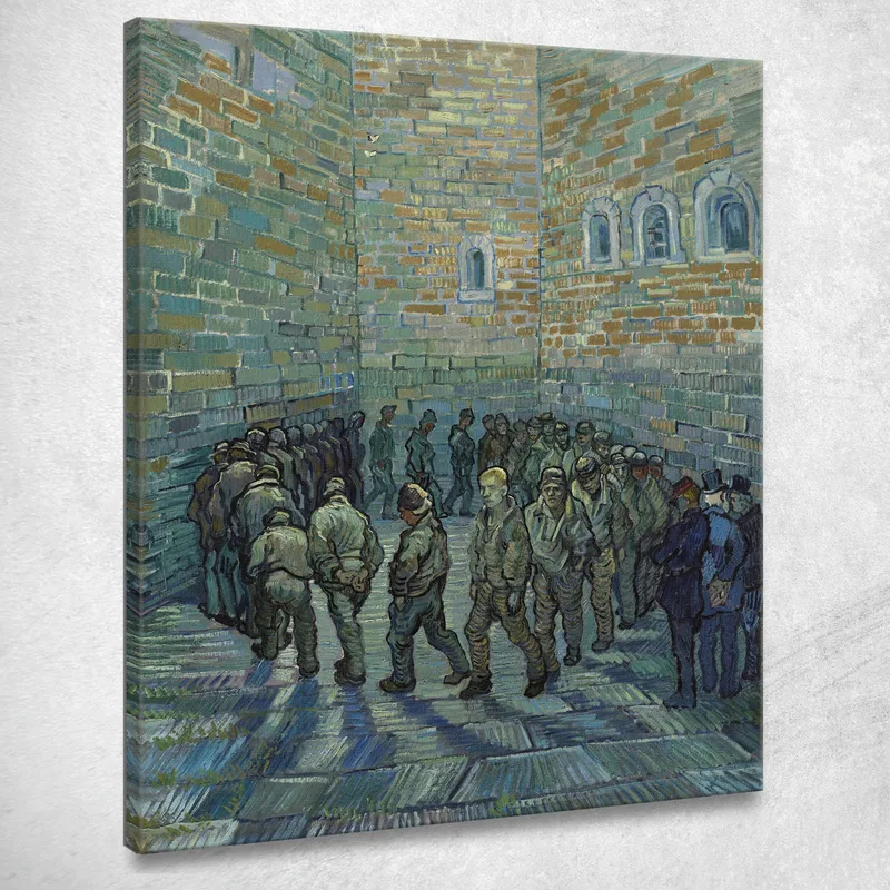 Prisonniers Exerçant 1890 Vincent van Gogh tableau impression sur toile
