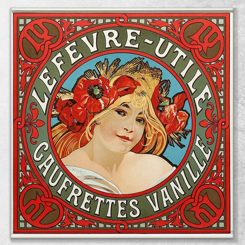 Lefèvreutile Vanilla Wafers Alphonse Mucha