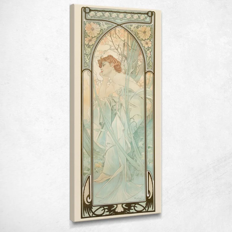 Reverie Du Soir From Times Of Day Alphonse Mucha