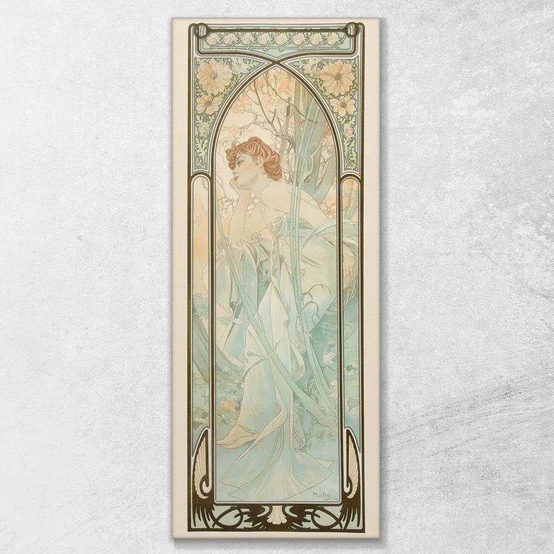 Reverie Du Soir From Times Of Day Alphonse Mucha