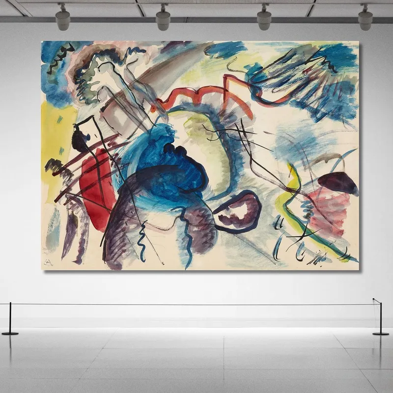 Entwurf Für Bild Mit Weißem Rand Wassily Kandinsky