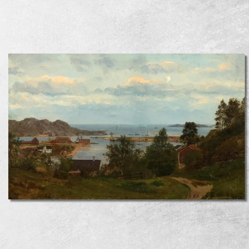 Scene From Mandal Oxevolden Amaldus Nielsen