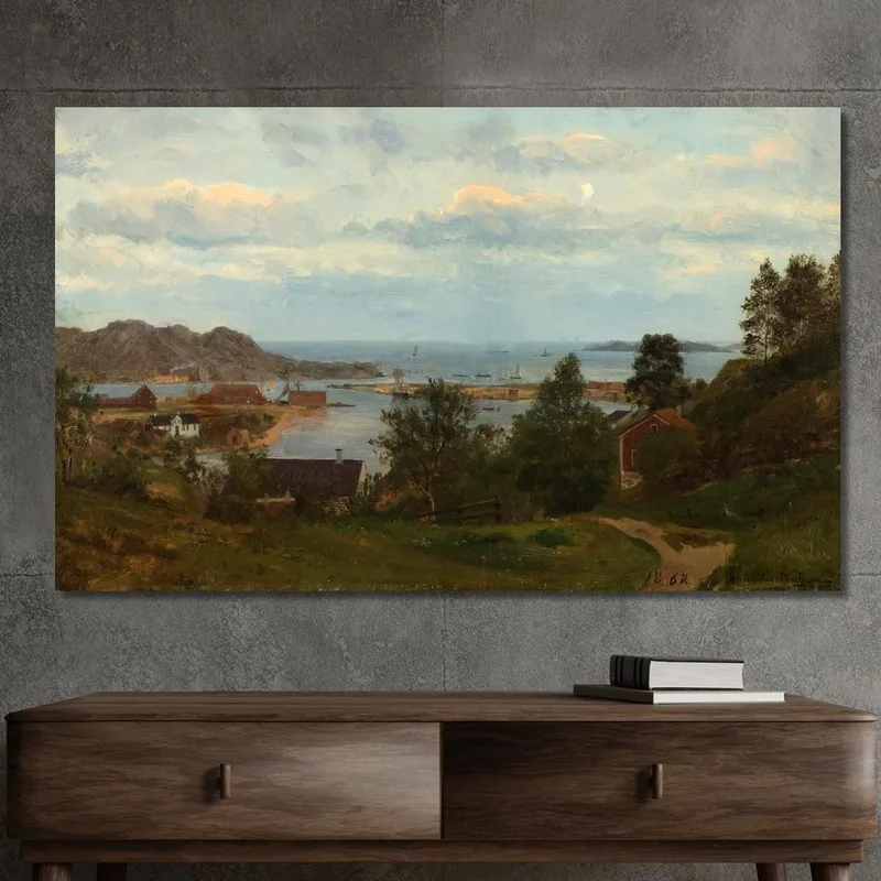 Scene From Mandal Oxevolden Amaldus Nielsen