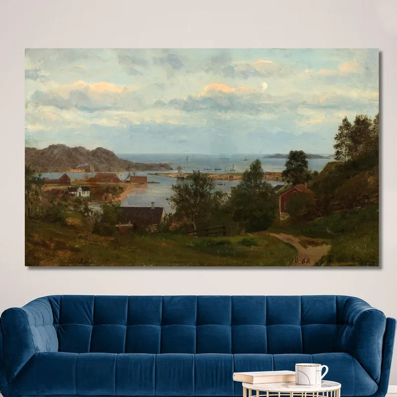 Scene From Mandal Oxevolden Amaldus Nielsen