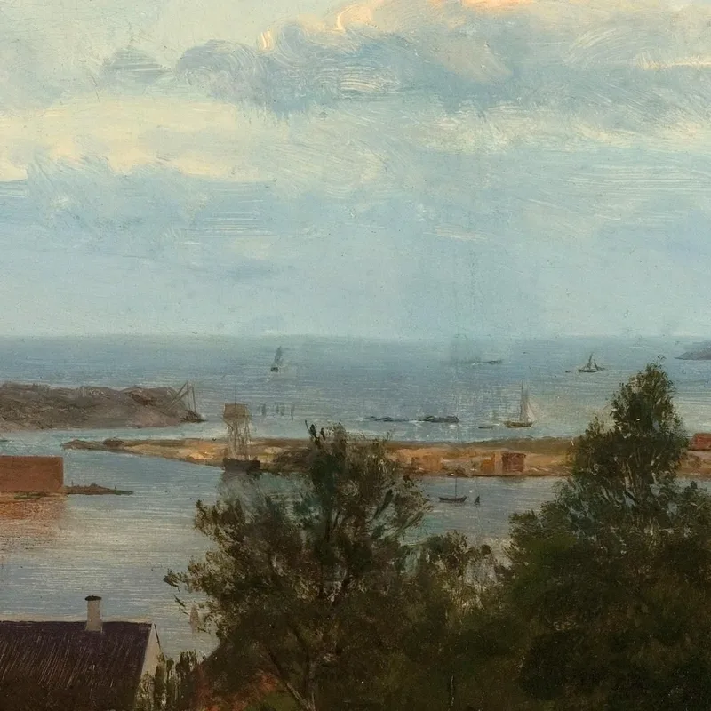 Scene From Mandal Oxevolden Amaldus Nielsen