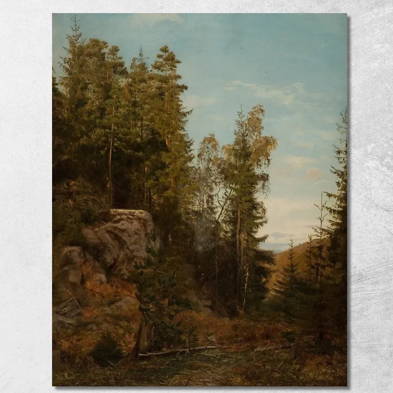 Waldesinneres. Bjelland Mandal Amaldus Nielsen