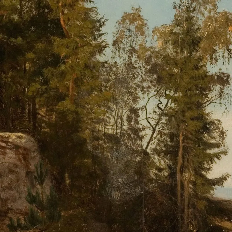 Waldesinneres. Bjelland Mandal Amaldus Nielsen