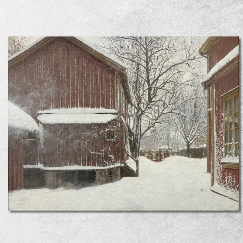 Schneetreiben In Majorstuveien 8 Amaldus Nielsen