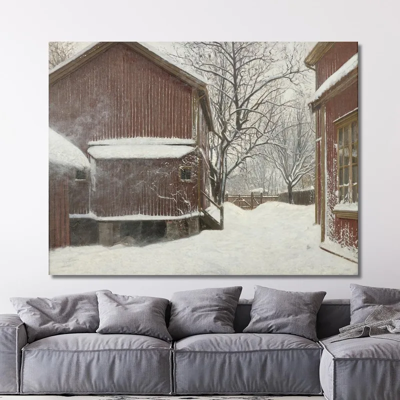 Schneetreiben In Majorstuveien 8 Amaldus Nielsen