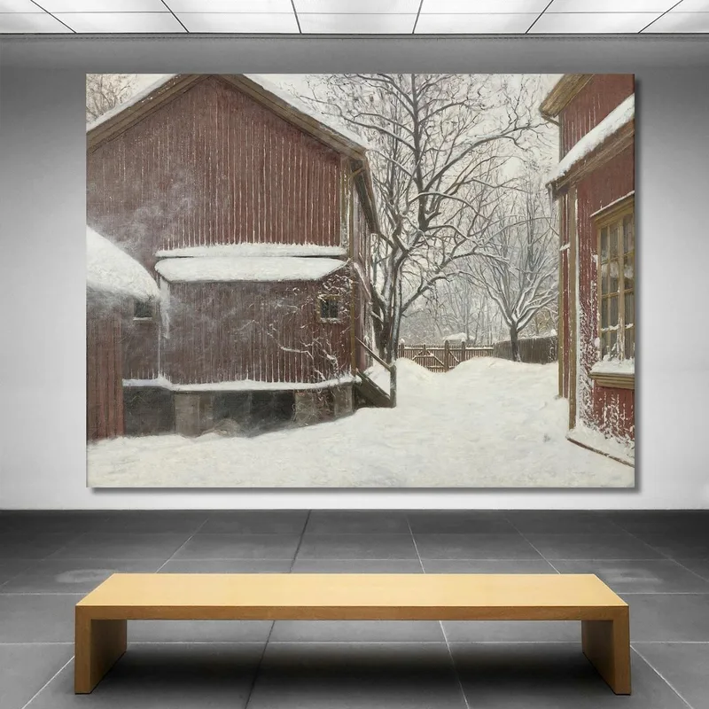 Schneetreiben In Majorstuveien 8 Amaldus Nielsen
