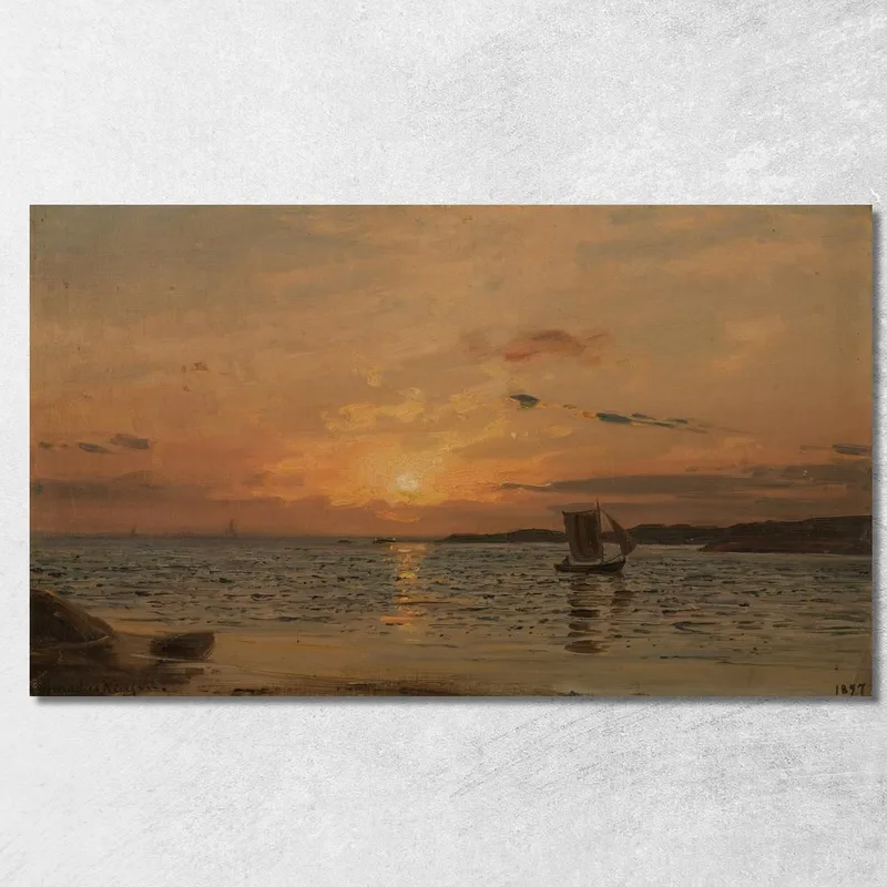 Coucher De Soleil Aux Îles Hvaler Amaldus Nielsen