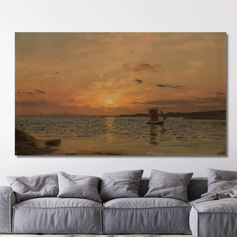 Coucher De Soleil Aux Îles Hvaler Amaldus Nielsen