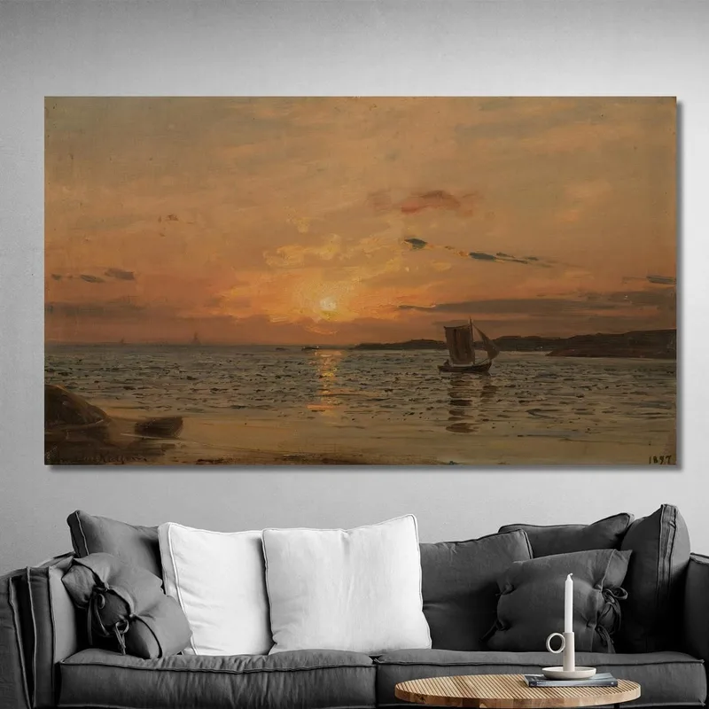 Coucher De Soleil Aux Îles Hvaler Amaldus Nielsen