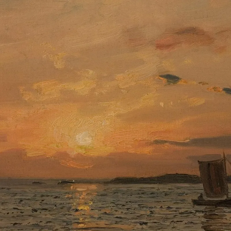Coucher De Soleil Aux Îles Hvaler Amaldus Nielsen