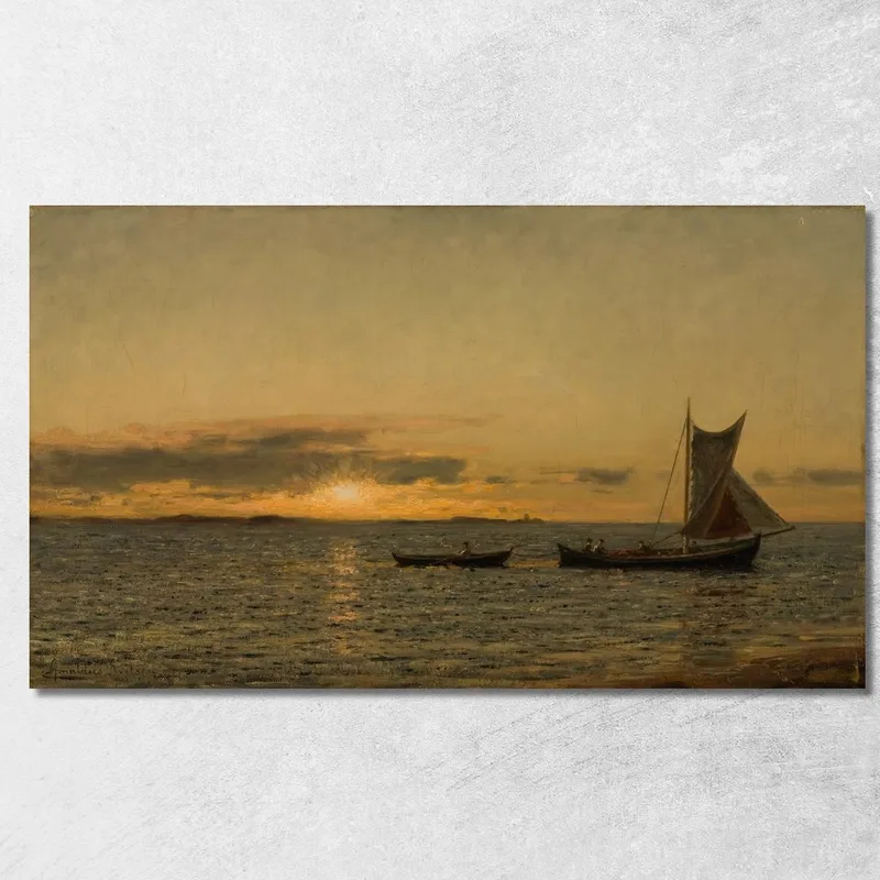 Al Tramonto Amaldus Nielsen quadro stampa su tela