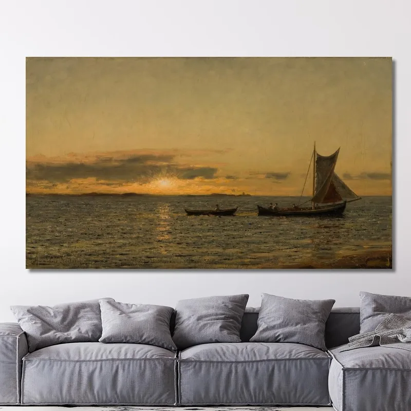 Au Coucher Du Soleil Amaldus Nielsen