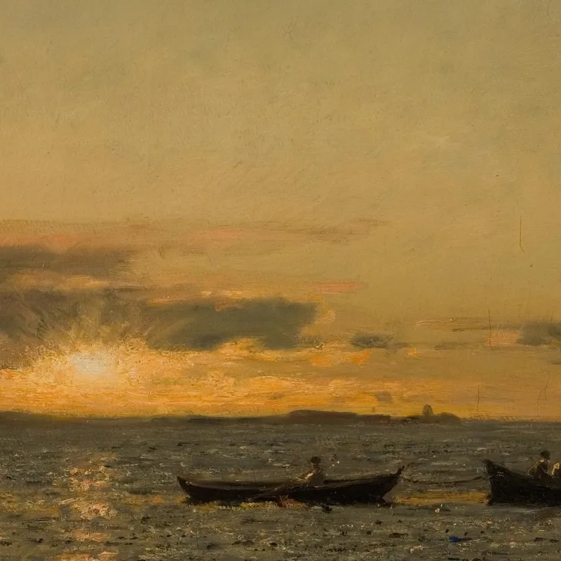 Au Coucher Du Soleil Amaldus Nielsen