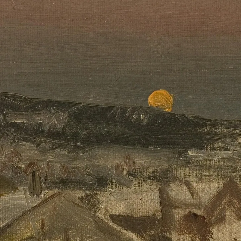 Winterabend Vom Atelierfenster Aus Amaldus Nielsen