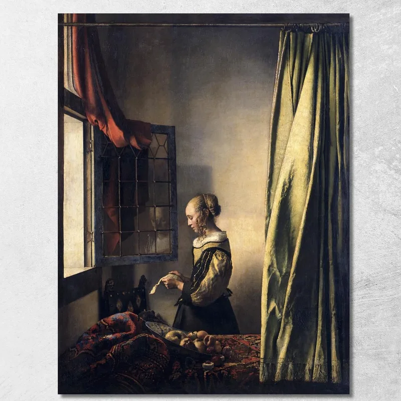 Mädchen Liest Einen Brief An Einem Offenen Fenster Jan Vermeer
